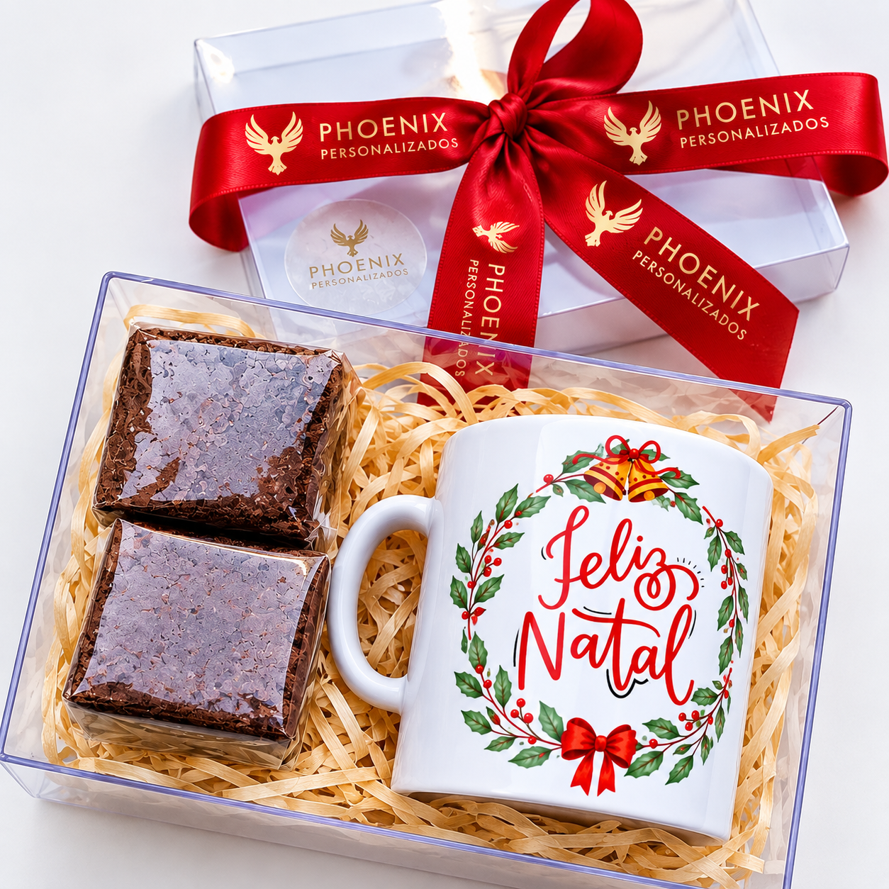 Kit Presente de Natal – Caneca + Brownies