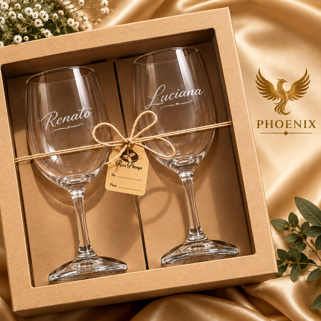 Kit 2 Taças Personalizadas para Casal – Presente Especial